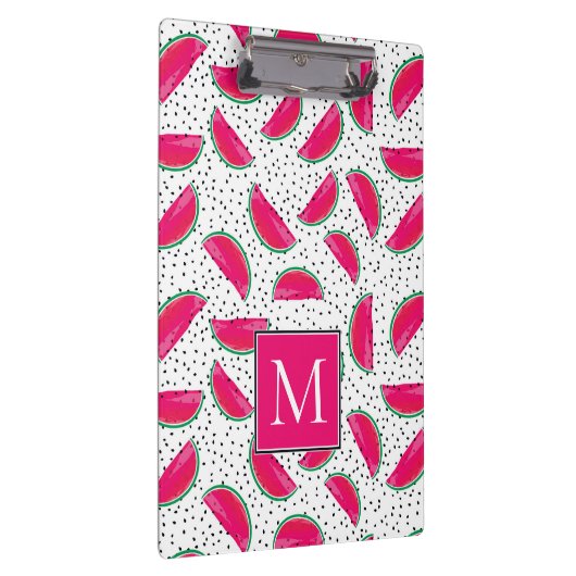 Neonwassermelone auf Samen-Muster Klemmbrett (Rechts)