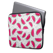 Neonwassermelone auf Samen-Muster Laptopschutzhülle (Vorderseite Links)