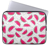 Neonwassermelone auf Samen-Muster Laptopschutzhülle (Vorderseite)