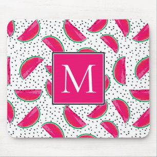 Neonwassermelone auf Samen-Muster Mousepad