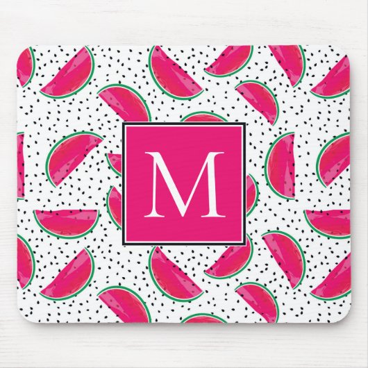 Neonwassermelone auf Samen-Muster Mousepad (Vorne)