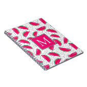 Neonwassermelone auf Samen-Muster Notizblock (Rechte Seite)