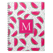 Neonwassermelone auf Samen-Muster Notizblock (Vorderseite)