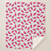 Neonwassermelone auf Samen-Muster Sherpadecke (Vorderseite)