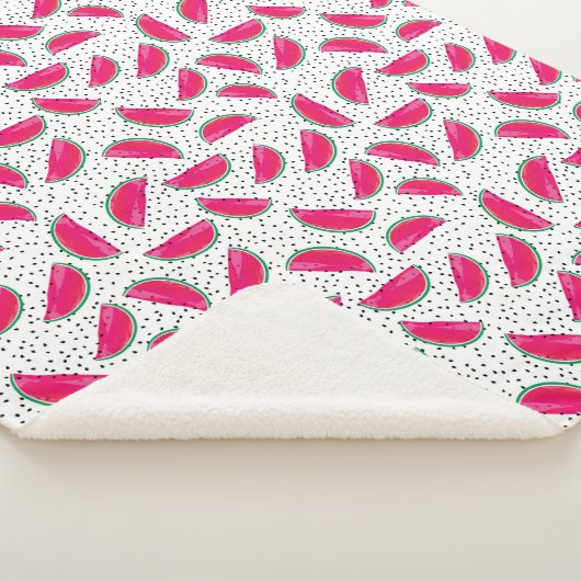 Neonwassermelone auf Samen-Muster Sherpadecke (3/4)