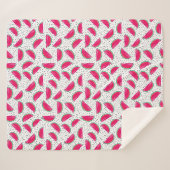 Neonwassermelone auf Samen-Muster Sherpadecke (Vorderseite (Horizontal))