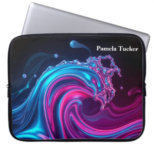 Neonwelle Futuristische Cyberpunk-Gaming Laptopschutzhülle