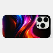 Neonwellen-Glowing iPhone 16 Hülle (Rückseite (Horizontal))