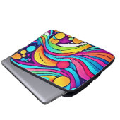 Neonwellen Lebendiger Kosmos Laptopschutzhülle (Vorne Knopf)
