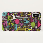 Neonweltikonen-Muster Case-Mate iPhone Hülle (Rückseite (Horizontal))
