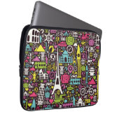 Neonweltikonen-Muster Laptopschutzhülle (Vorne Rechts)