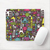 Neonweltikonen-Muster Mousepad (Mit Mouse)