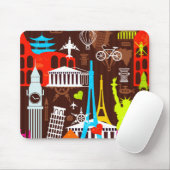 Neonweltreise-Muster Mousepad (Mit Mouse)
