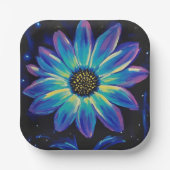 NeonWildBlume Pappteller (Vorderseite)