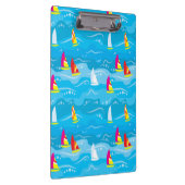 Neonyacht-Muster Klemmbrett (Rechts)