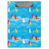 Neonyacht-Muster Klemmbrett (Vorderseite)