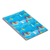 Neonyacht-Muster Notizblock (Rechte Seite)