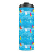 Neonyacht-Muster Thermosbecher (Vorderseite)