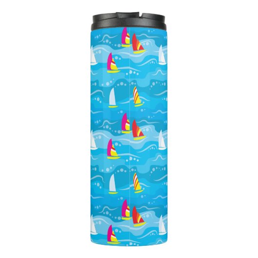 Neonyacht-Muster Thermosbecher (Rückseite)