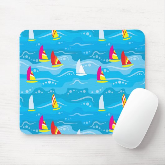 NeonYachtmuster Mousepad (Mit Mouse)