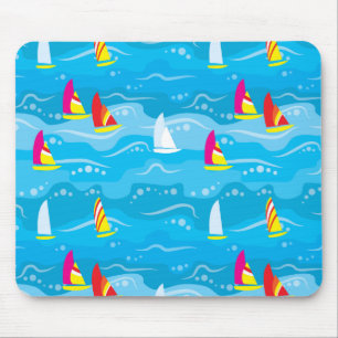 NeonYachtmuster Mousepad