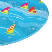 NeonYachtmuster Schneidebrett (Ecke)