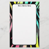 Neonzebra-Druck-Briefpapier Briefpapier (Vorderseite)