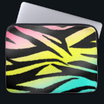 Neonzebra-Elektronik-Tasche Laptopschutzhülle<br><div class="desc">Eine Elektroniktasche,  die einen Spritzpistolen-80er kennzeichnet,  inspirierte Neonzebradruckentwurf.</div>