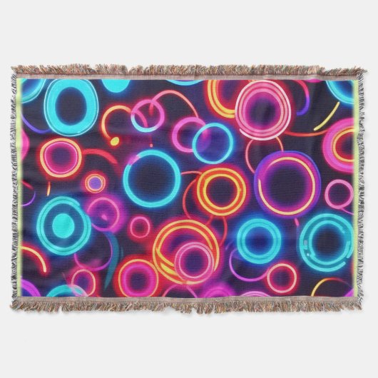 Neonzirkel: Ein lebendiges Visuelles Fest Decke (Vorderseite)