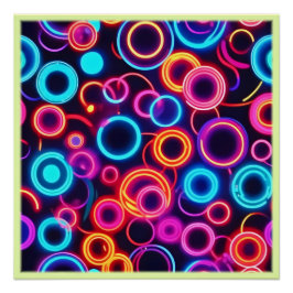 Neonzirkel: Ein lebendiges Visuelles Fest Poster