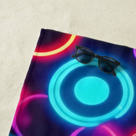 Neonzirkel: Ein lebendiges Visuelles Fest Strandtuch