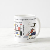 Neoplasticism Art Stylish Monogram. Letter Z Kaffeetasse (VorderseiteRechts)