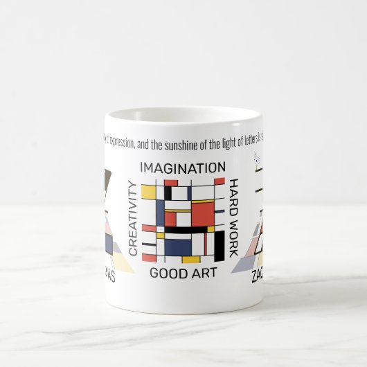 Neoplasticism Art Stylish Monogram. Letter Z Kaffeetasse (Mittel)
