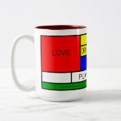 Neoplastik Art "De Stijl" Style Zweifarbige Tasse (Links)