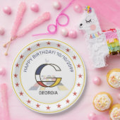 Neoplastik Art Elegant Monogram. Buchstabe G Pappteller (Party)