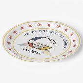 Neoplastik Art Elegant Monogram. Buchstabe G Pappteller (Schrägansicht)