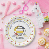 Neoplastik Art Elegant Monogram. Buchstabe O Pappteller (Party)