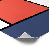 Neoplastische abstrakte Linien- und Formkunst Poster (Ecke)