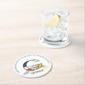 Neoplastizismus Art Cool Monogram. Buchstabe G Runder Pappuntersetzer (Vor Ort)