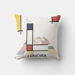 Neoplastizismus Art Cool Monogram. Buchstabe L Kissen