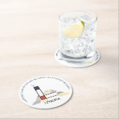 Neoplastizismus Art Cool Monogram. Buchstabe L Runder Pappuntersetzer (Vor Ort)