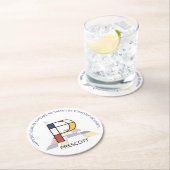 Neoplastizismus Art Cool Monogram. Buchstabe P Runder Pappuntersetzer (Vor Ort)