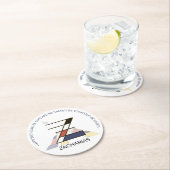 Neoplastizismus Art Cool Monogram. Buchstabe Z Runder Pappuntersetzer (Vor Ort)