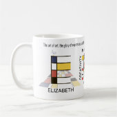 Neoplastizismus Kunst Stilvolles Monogramm. Buchst Kaffeetasse (Links)