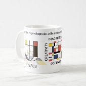 Neoplastizismus Kunst Stilvolles Monogramm. Buchst Kaffeetasse (Vorderseite Links)