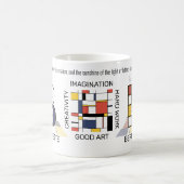 Neoplastizismus Kunst Stilvolles Monogramm. Buchst Kaffeetasse (Mittel)