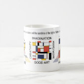 Neoplastizismus Kunst Stilvolles Monogramm. Buchst Kaffeetasse (Mittel)