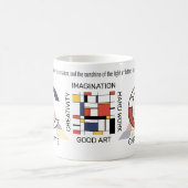 Neoplastizismus Kunst Stilvolles Monogramm. Buchst Kaffeetasse (Mittel)