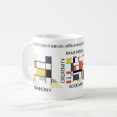 Neoplastizismus Kunst Stilvolles Monogramm. Buchst Kaffeetasse (Vorderseite Links)