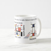 Neoplastizismus Kunst Stilvolles Monogramm. Buchst Kaffeetasse (VorderseiteRechts)